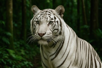 Photograph of a White Bengal Tiger