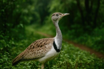 Obraz premium White-bellied Bustard Sighted in a Protected Area
