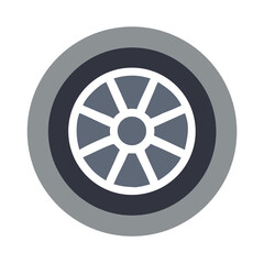 Obraz premium car wheel on white background