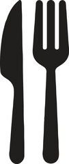 Crossed fork and knife icon