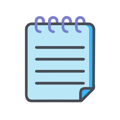 notepad icon on white background