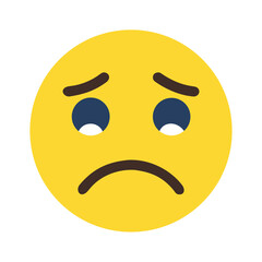 Fototapeta premium sad smiley face with a smile