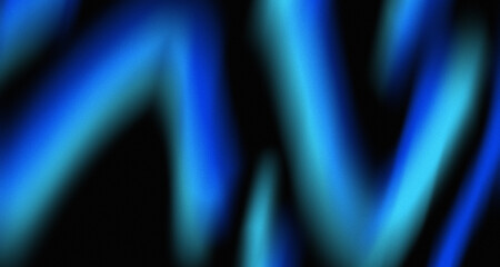 play of light and gradations of royal blue with cyan or turquoise on a very dark black background. The blurred effect and grain texture add a soft, artistic touch.