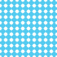 Digital square flower art icon blue color mandala.