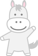 可愛い馬のキャラクター
