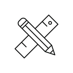 Architecture icon. Single high quality outline symbol for web design or mobile app. Thin line sign for design logo. Black outline pictogram on white background