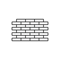 Brick wall vector icon. Illustration isolated on white background for graphic and web design.