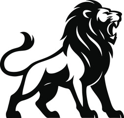 Throne in Silence – Lion Silhouette in Bold Reverie