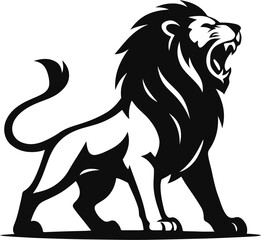 Crown of Silence – Lion Silhouette in Regal Reverberation