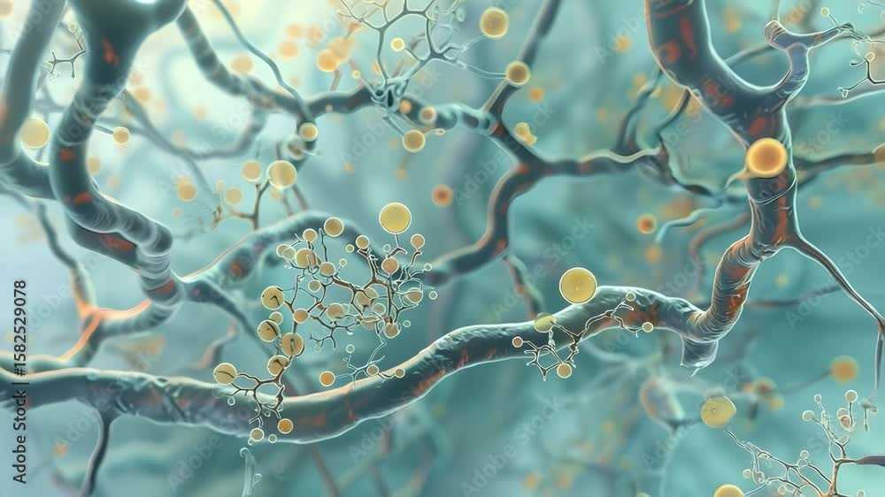 Poster exploring neurons and synapses in a scientific environment