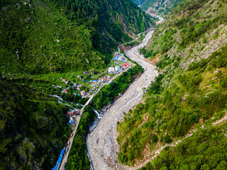 Aerial View Of Rasuwagadhi Flood Devastation In Nepal