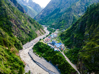 Aerial View Of Rasuwagadhi Flood Devastation In Nepal