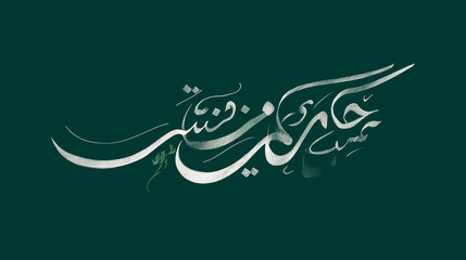Modern Calligraphy of &lsquo;14 August&rsquo; in Urdu - Stylish Independence Day Typography 
