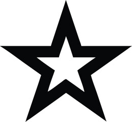 A black star with a white star inside it