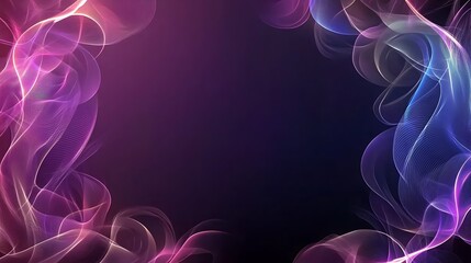 Abstract frame of swirling, colorful smoke