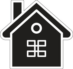 Web home flat icon for apps and websites. Home sign, smart home icon Contains such icons as Home, House, Real Estate, Family, Real Estate Agent, Investment on white background