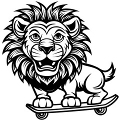 Fototapeta premium lion head mascot