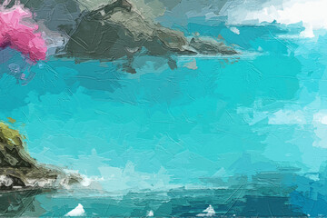 Various oil paintings, flowers, butterfly landscapes, waterfalls, swans, beaches, landscapes, roses, peonies, flowers, and the moon