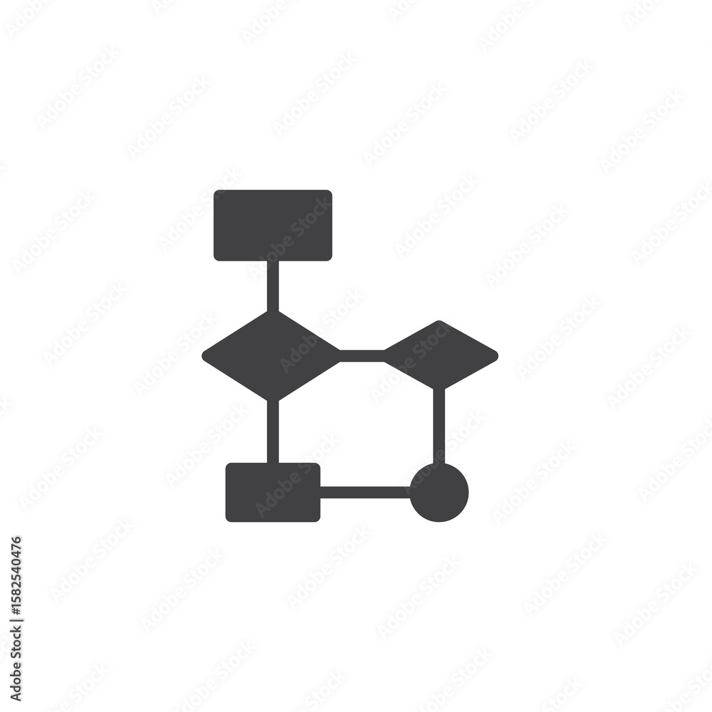 Poster data pipeline solid vector icon