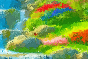 Various oil paintings, flowers, butterfly landscapes, waterfalls, swans, beaches, landscapes, roses, peonies, flowers, and the moon