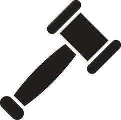 judge hammer icon Simple thin line stroke vector