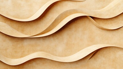 Abstract wavy tan paper texture