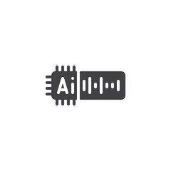 Obraz premium Speech wave solid vector icon