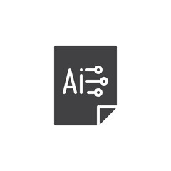 Document AI solid vector icon