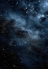 Obraz premium The night sky is filled with numerous stars and wispy clouds overhead