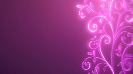 Abstract floral design in vibrant purple