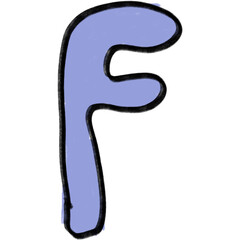 Hand drawing kids lettering abjad font unique ugly cute