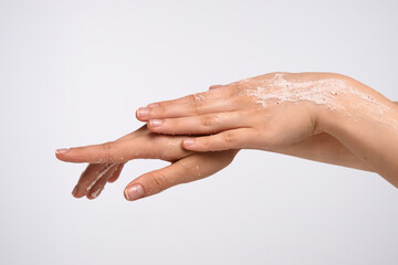 Gentle Hand Exfoliation With Natural Scrub Cream