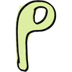 Hand drawing kids lettering abjad font unique ugly cute