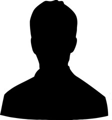 Anonymous man silhouette portrait in black and white representing privacy mystery or an unidentified individual in a