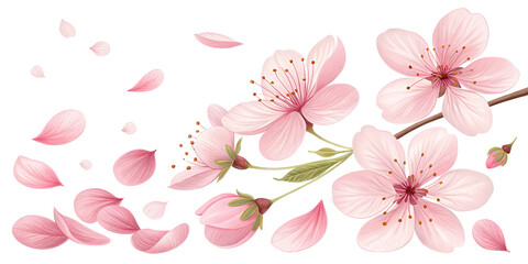Gentle blossoms evoking the transient beauty of spring a delicate display of nature s fleeting elegance in pink hues