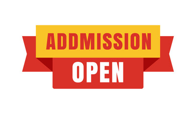 Admission Open Badge Design, Promotional Education Label for School College or University Enrollment, Editable Formats: AI, EPS, JPG, PNG, Ideal for Both Digital and Print Use

