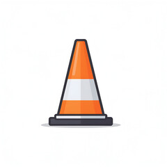 A Simple Vector Illustration of a Traffic Cone