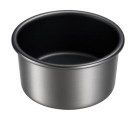 A ramekin with a non-stick coating, made from aluminum, ideal for quick-release baked goods in a bustling urban kitchen.