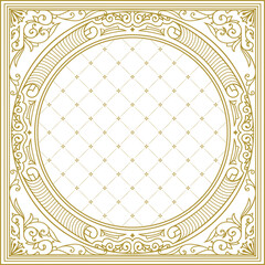 Decorative ornate retro blank frame template
