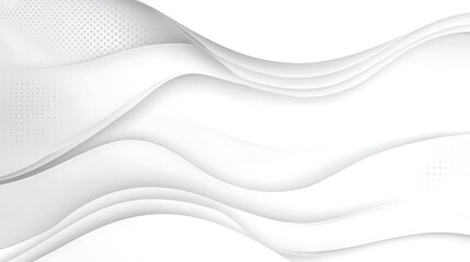 Obraz premium Abstract white and gray wavy design (1)