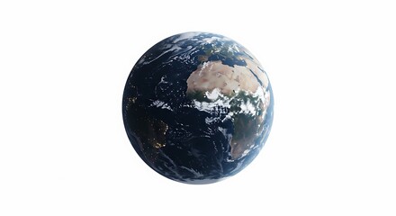 Stunning Earth Globe View: A Detailed 3D Render of Our Planet