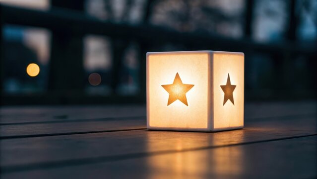 Cube with bright star glowing inside on dark background — hidden talent and exceptional leadership
