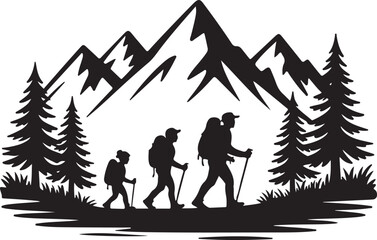 Heartwarming Family Walk Silhouette Bundle