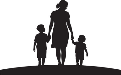 Heartwarming Family Walk Silhouette Bundle