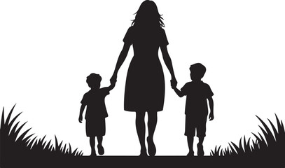 Heartwarming Family Walk Silhouette Bundle