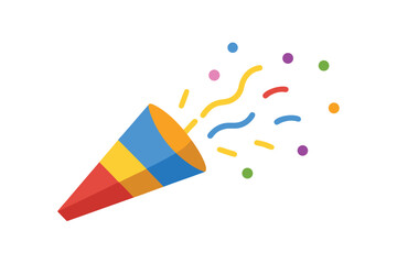Party Popper Shooting Multicolor Paper Shreds