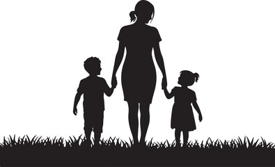 Heartwarming Family Walk Silhouette Bundle