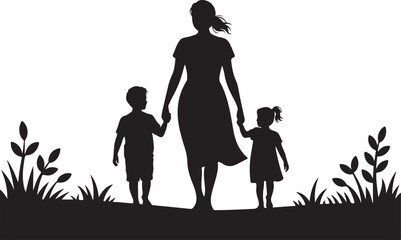 Heartwarming Family Walk Silhouette Bundle
