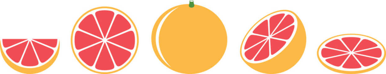 Grapefruit logo. Isolated grapefruit on white background