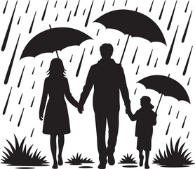 Heartwarming Family Walk Silhouette Bundle